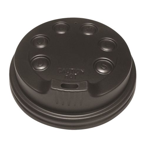 Black Hot Cup Bio-Sip Lid, Black, Fits 10 oz, 12 oz and 16 oz Hot Cups